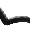 Canap & Fauteuil Miliboo Fauteuil Relax | Chaise Longue / Fauteuil Design Noir Et Acier Chrom Taylor