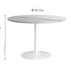 Table Miliboo Table Manger Fixe | Table Manger Ronde Bois Clair Et M Tal Blanc D110 Cm Kali