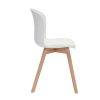 Chaise & Tabouret Miliboo Chaise Design | Chaises Blanches Et Bois Clair Massif (Lot De 2) Arista