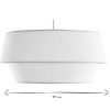 Luminaire Miliboo | Suspension Design En Tissu Coton Blanc Cass D45 Cm Sensa