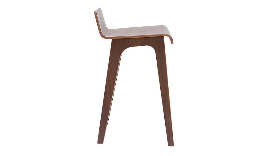 Chaise & Tabouret Miliboo Tabouret De Bar | Chaise De Bar Scandinave Bois Fonc H65 Cm Baltik