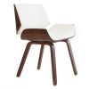 Chaise & Tabouret Miliboo Chaise Design | Chaise Design Blanc Et Bois Fonc Rubbens