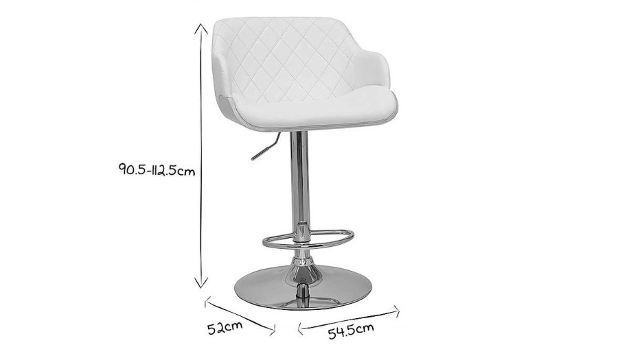 Chaise & Tabouret Miliboo Tabouret De Bar | Tabouret De Bar Design R Glable Blanc Et Bois Clair Lucien