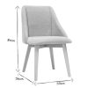 Chaise & Tabouret Miliboo Chaise Design | Chaises Scandinaves En Tissu Effet Velours Textur Gris Et Bois Clair (Lot De 2) Higgins