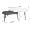 Table Miliboo | Tables Basses Scandinaves Blanc, Bleu Canard Et Bois Clair Ch Ne (Lot De 2) Artik