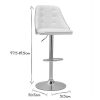 Chaise & Tabouret Miliboo Tabouret De Bar | Tabouret De Bar Relevable Blanc Et Bois Clair Fluffy