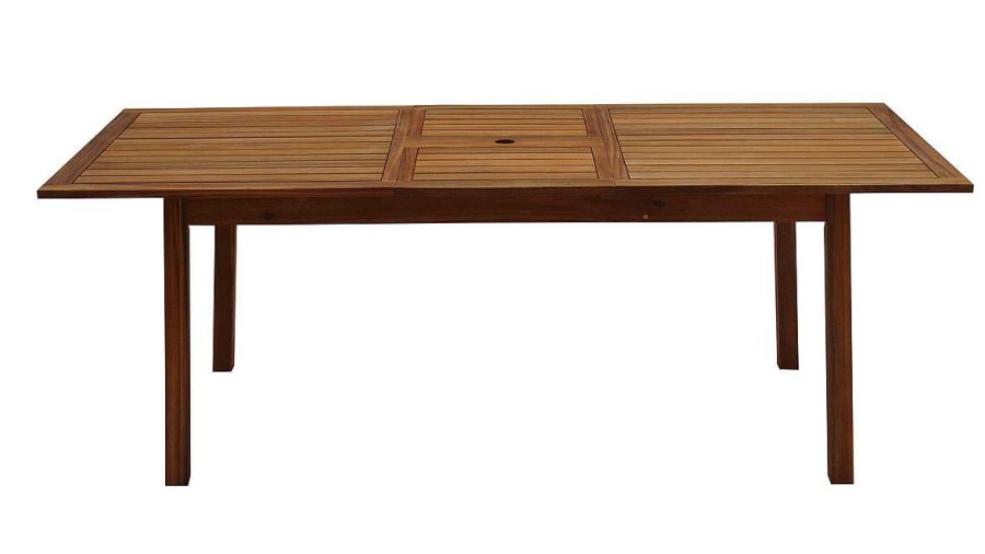 Jardin Miliboo | Table De Jardin Extensible Rallonges Int Gr Es En Bois Massif L160-210 Cm Mayel