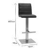 Chaise & Tabouret Miliboo Tabouret De Bar | Tabouret De Bar Design Noir Et Inox Bross Neny