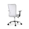 Chaise & Tabouret Miliboo | Fauteuil De Bureau Roulettes Design En Mesh Blanc Et Acier Chrom Pluz