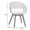 Chaise & Tabouret Miliboo Chaise Design | Chaise Scandinave En Tissu Effet Laine Boucl E Blanc Et Bois Clair Massif Prisma