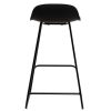 Chaise & Tabouret Miliboo Tabouret De Bar | Tabourets De Bar Design Noirs H65 Cm (Lot De 2) Ella