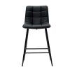 Chaise & Tabouret Miliboo Tabouret De Bar | Tabourets De Bar Design Noirs H65 Cm (Lot De 2) Maxwell