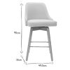 Chaise & Tabouret Miliboo Tabouret De Bar | Tabourets De Bar Scandinaves En Tissu Beige Et Bois H Tre Massif H65 Cm (Lot De 2) Hasta