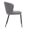 Chaise & Tabouret Miliboo Chaise Design | Chaise Design En Tissu Effet Velours Gris Et M Tal Noir Yda