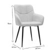 Chaise & Tabouret Miliboo Chaise Design | Chaises Design Matelass Es En Tissu Effet Velours Textur Beige Et M Tal Noir (Lot De 2) Montero