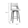 Chaise & Tabouret Miliboo Tabouret De Bar | Tabouret De Bar Scandinave Pivotant Blanc Et Bois Clair Garbo