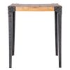 Table Miliboo | Table Haute Industrielle Carr E En Bois Manguier Massif Et M Tal L88 Cm Madison