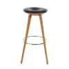 Chaise & Tabouret Miliboo Tabouret De Bar | Tabouret De Bar Design Noir Et Bois Nordeco