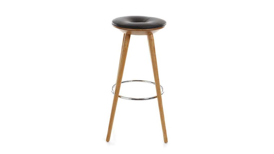 Chaise & Tabouret Miliboo Tabouret De Bar | Tabouret De Bar Design Noir Et Bois Nordeco