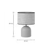 Luminaire Miliboo | Lampe Poser Taupe En C Ramique Mate Et Abat-Jour En Raphia H35 Cm Rocha