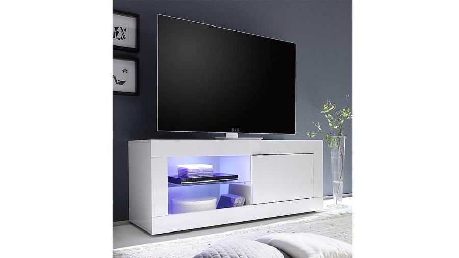 Rangement Miliboo Meuble Tv Design | Meuble Tv Design Blanc Laqu L140 Cm Latte