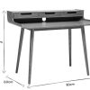 Bureau Miliboo Bureau Design | Bureau Avec Rangements Scandinave Bois Clair L110 Cm Opus