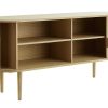 Rangement Miliboo | Buffet Vintage En Bois Clair Ch Ne 2 Portes Coulissantes L160 Cm Epic