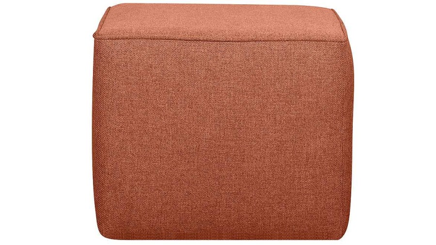 Canap & Fauteuil Miliboo | Pouf Design Carr En Tissu Brique Pave