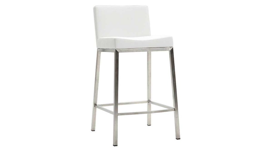 Chaise & Tabouret Miliboo Tabouret De Bar | Tabourets Design Blanc H66 Cm (Lot De 2) Epsilon