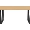 Table Miliboo Table Manger Fixe | Table Manger Rectangulaire Industrielle Bois Ch Ne Et M Tal Noir L180 Cm Valda