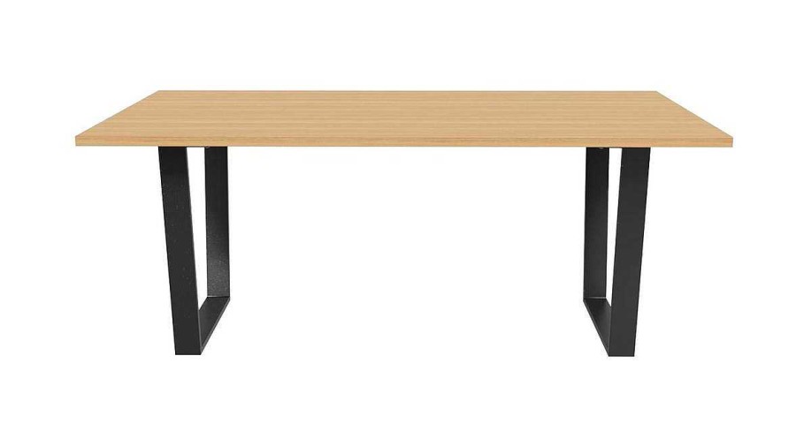 Table Miliboo Table Manger Fixe | Table Manger Rectangulaire Industrielle Bois Ch Ne Et M Tal Noir L180 Cm Valda