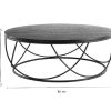 Table Miliboo | Table Basse Ronde Bois Noir Et M Tal Noir D80 Cm Lace