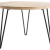 Table Miliboo | Table Basse Ronde Bois Manguier Massif Et M Tal Noir D60 Cm Vibes