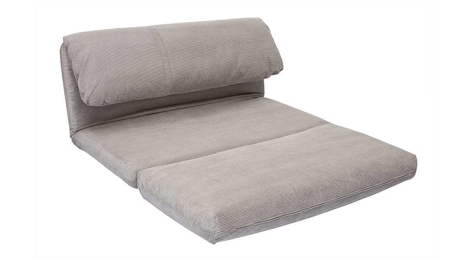 Canap & Fauteuil Miliboo | Chauffeuse Convertible 2 Places En Tissu Velours C Tel Gris Clair Spencer