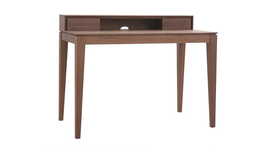 Bureau Miliboo Bureau Design | Bureau Avec Rangements Bois Fonc Noyer L110 Cm Sekret