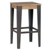 Chaise & Tabouret Miliboo Tabouret De Bar | Tabouret De Bar Industriel M Tal Et Bois Manguier Massif H65 Cm Madison