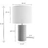 Luminaire Miliboo | Lampe Poser En C Ramique Maill E Taupe Et Abat-Jour Cru H53 Cm Berro