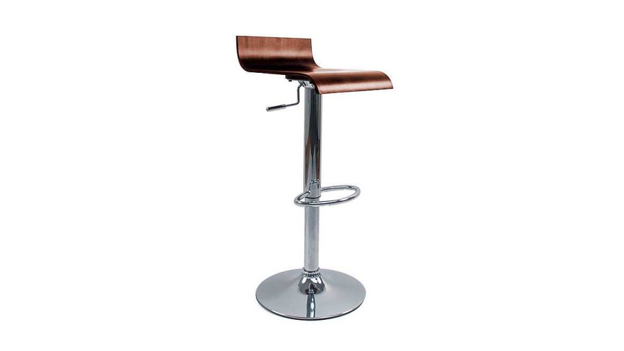 Chaise & Tabouret Miliboo Tabouret De Bar | Tabouret De Bar Design En Bois Coloris Noyer Surf V2