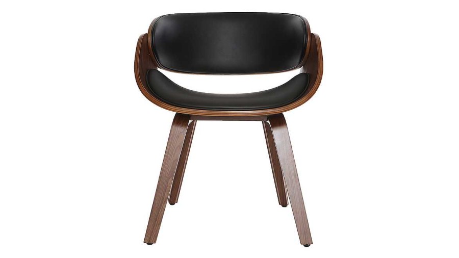 Chaise & Tabouret Miliboo Chaise Design | Chaise Design Noir Et Bois Fonc Noyer Bent