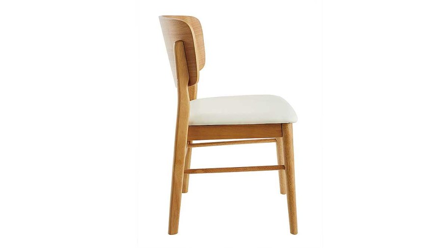 Chaise & Tabouret Miliboo Chaise Design | Chaises Scandinaves En Bois Clair Et Blanc (Lot De 2) Sheldon