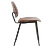 Chaise & Tabouret Miliboo Chaise Design | Chaises En Bois Fonc Noyer Et M Tal Noir (Lot De 2) Tobias