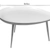 Table Miliboo | Table Basse Design En Acier Laqu Blanc Et Dor L80 Cm Drop