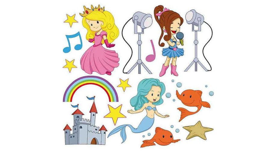 Enfant Miliboo | Stickers Princesse Et Sir Ne 30X30Cm