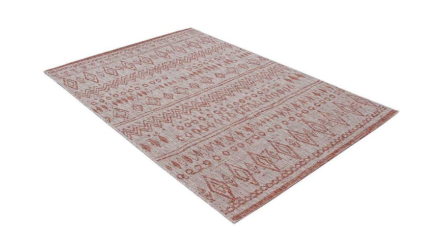 D Co Miliboo | Tapis Style Berb Re Gris Et Rouge 160 X 230 Cm Mea