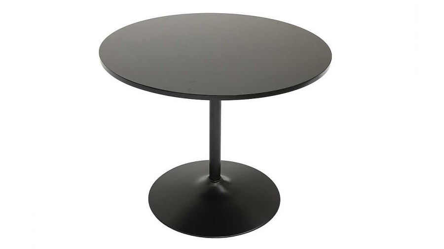 Table Miliboo Table Manger Fixe | Table Manger Design Ronde Noire D90 Cm Calista