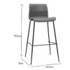 Chaise & Tabouret Miliboo Tabouret De Bar | Tabourets De Bar Fixes Marron Aspect Vieilli Et M Tal Noir H75 (Lot De 2) Harold