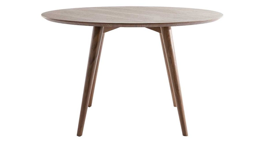 Table Miliboo Table Manger Fixe | Table Manger Design Ronde Noyer D120 Cm Livia