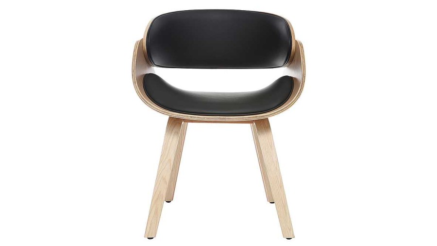 Chaise & Tabouret Miliboo Chaise Design | Chaise Design Noir Et Bois Clair Bent