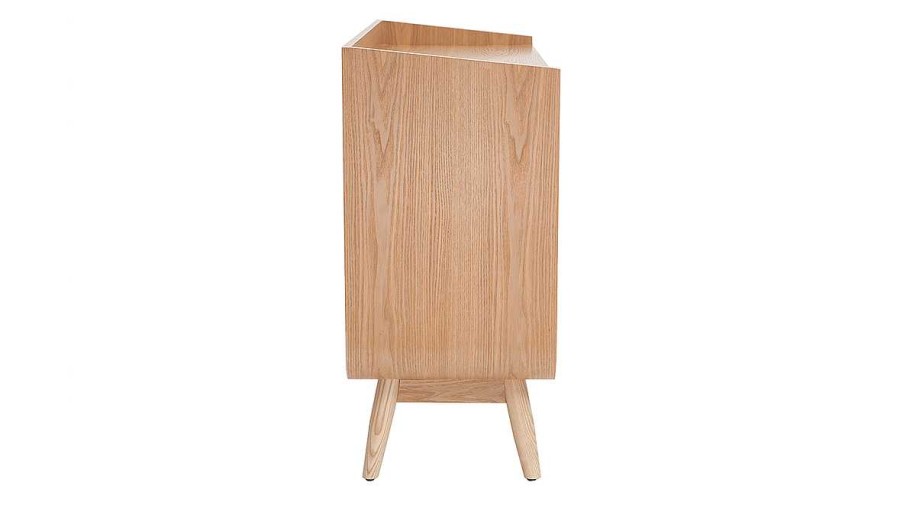 Rangement Miliboo | Buffet Scandinave En Bois Clair 2 Portes L122 Cm Hallen