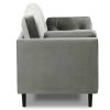 Canap & Fauteuil Miliboo Canap Design | Canap 3 Places Velours Gris William